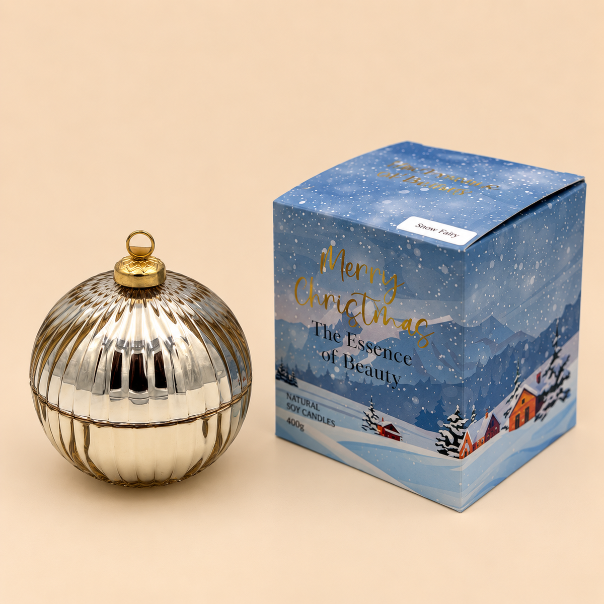 Christmas Bauble Candle – Snow Fairy