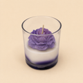 Watermelon Lemonade Soy Candle by The Essence Of Beauty — fruity fragrance with a hand-sculpted purple wax rose topper in a clear glass